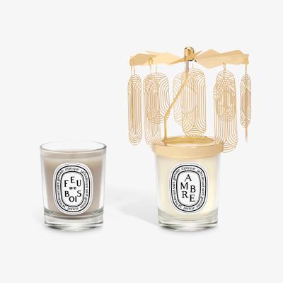 John Lewis Diptyque Carousel Amber and Feu de Bois Scented Candles, 2 x 70g
