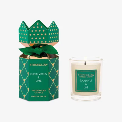 John Lewis Stoneglow Eucalyptus & Lime Scented Candle Cracker, 200g