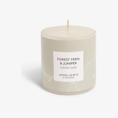 John Lewis John Lewis Simplicity Fern & Juniper Pillar Refill Candle, 265g
