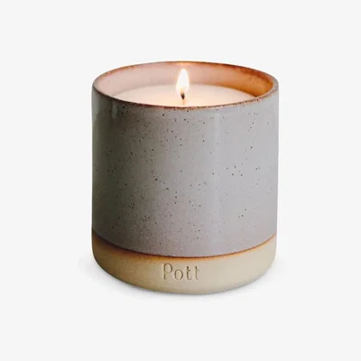 John Lewis Pott Candles Heather Stoneware Eucalyptus Scented Candle, 290g