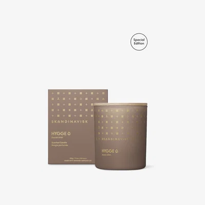 John Lewis SKANDINAVISK Hygge Scented Candle, 200g, Brown/Gold
