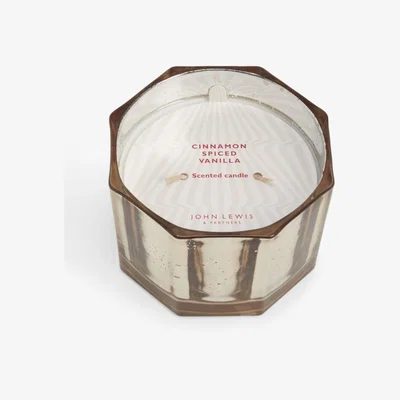 John Lewis John Lewis Cinnamon Spiced Vanilla Two Wick Scented Candle, 375g