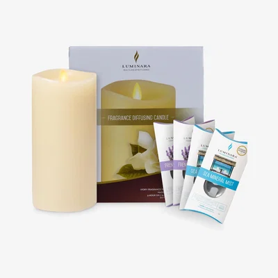 John Lewis Luminara Fragrance Diffusing LED Pillar Candle, Ivory