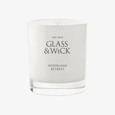 John Lewis Glass & Wick Woodland Retreat Scented Candle, 220g