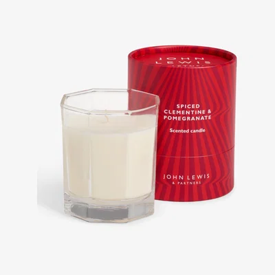 John Lewis John Lewis Spiced Clementine & Pomegranate Scented Candle, 180g