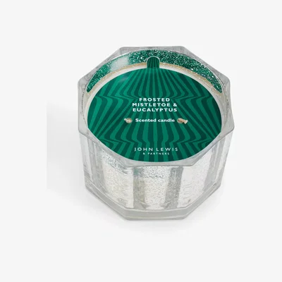 John Lewis John Lewis Frosted Mistletoe & Eucalyptus Two Twick Scented Candle, 375g