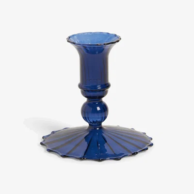 John Lewis John Lewis Glass Short Bobbin Candlestick Holder