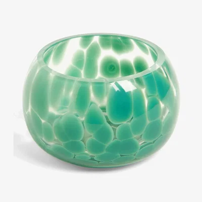 John Lewis John Lewis Confetti Glass Tealight Holder, Green