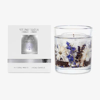 John Lewis Stoneglow Natures Gift Lilac & Lavender Scented Candle, 180g