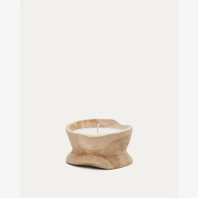 Kave Home Maelia wooden candle with a natural finish Ø 20 cm