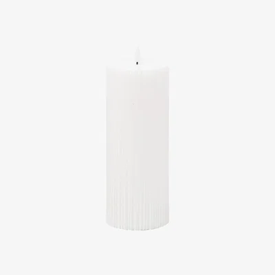 La Redoute 23cm x 9cm Natural Glow Texture Ribbed LED Candle