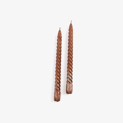 La Redoute Set of 2 Caspar Glitter Twist Dinner Candles