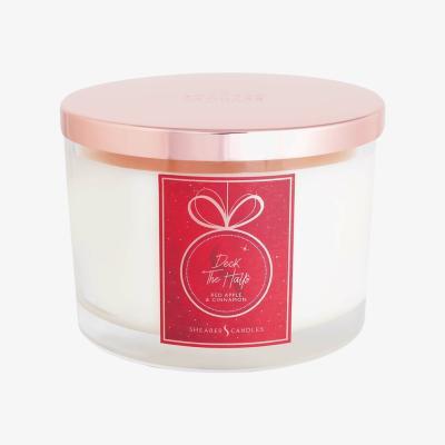 La Redoute Deck The Halls Red Apple and Cinnamon 3 Wick Candle