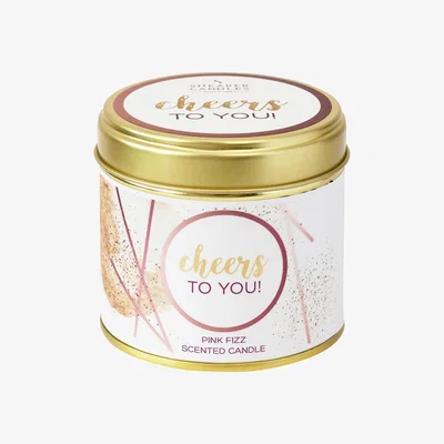 La Redoute Pink Fizz Scented Cheers Tin Candle