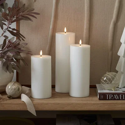 Layered Lounge Grand LED Pillar Candle