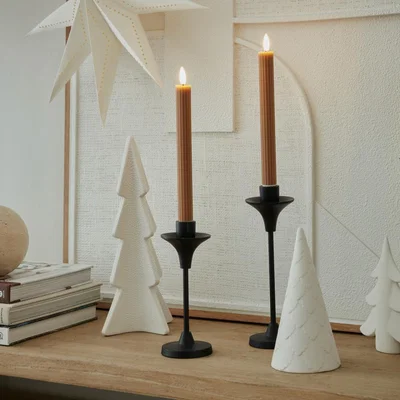 Layered Lounge Set of 2 LED Camel Dinner Candles