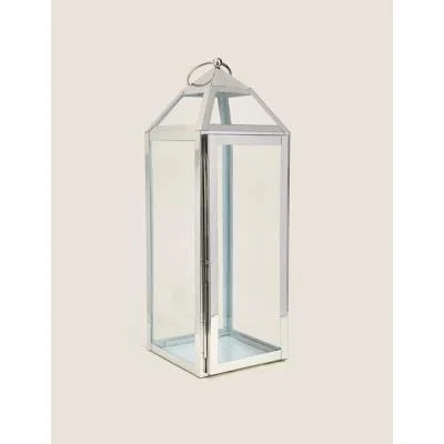 Marks & Spencer M&S Metal Large Lantern - Gold, Gold,Silver
