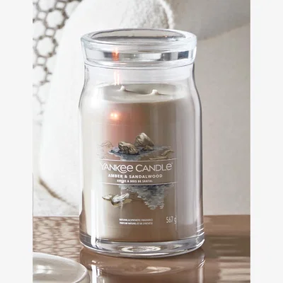 Marks & Spencer Yankee Candle Amber & Sandalwood Signature Large Jar Scented Candle - Light Brown, Light Brown