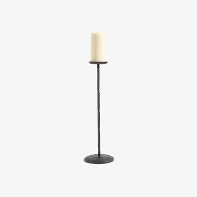 Marks & Spencer M&S X Fired Earth Metal Tall Candle Holder - Black, Black