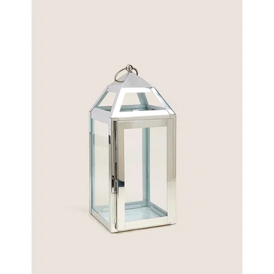 Marks & Spencer M&S Metal Small Lantern - Gold, Gold,Silver