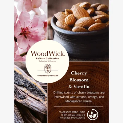 Marks & Spencer Woodwick ReNew Cherry Blossom & Vanilla Medium Jar Candle - Brown, Brown