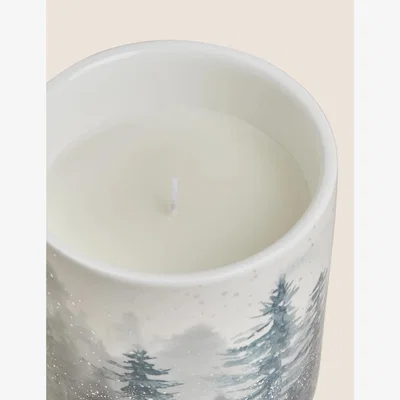 Marks & Spencer M&S Winter Retreat Ceramic Candle - Green Mix, Green Mix