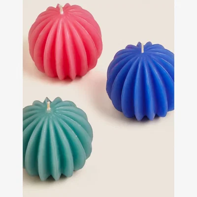 Marks & Spencer M&S Set of 3 Bauble Candles - Multi, Multi