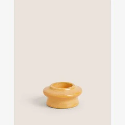 Marks & Spencer M&S Ceramic Glazed Tealight Holder - Ochre, Ochre