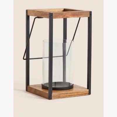 Marks & Spencer M&S Wood and Glass Lantern - Natural, Natural