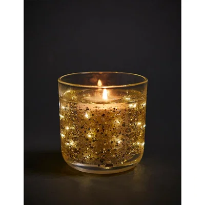 Marks & Spencer M&S Neroli, Lime & Basil Light Up Candle - Silver, Silver,Gold Mix