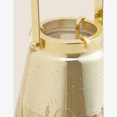 Marks & Spencer M&S Winter Town Scene Lantern - Gold, Gold