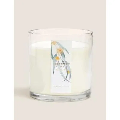 Marks & Spencer M&S Signature Grapefruit & Ginger 3 Wick Candle - Yellow, Yellow