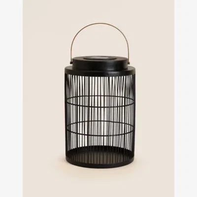Marks & Spencer M&S Large Outdoor Solar Lantern - Black Mix, Black Mix