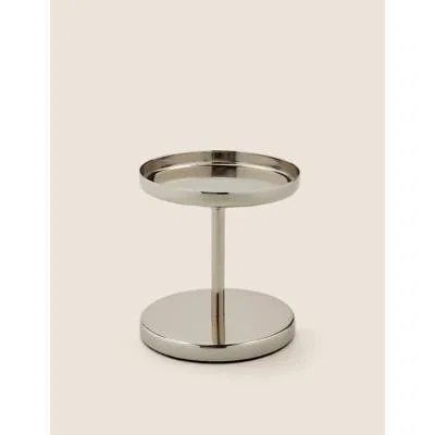 Marks & Spencer M&S Metal Medium Candle Holder - Silver, Silver,Gold