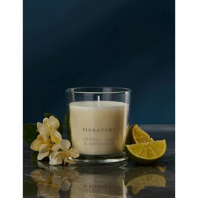 Marks & Spencer Signature Neroli, Lime & Bergamot Boxed Candle - Blue Mix, Blue Mix