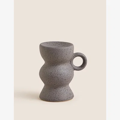 Marks & Spencer M&S Concrete Small Dinner Candle Holder - Grey, Grey
