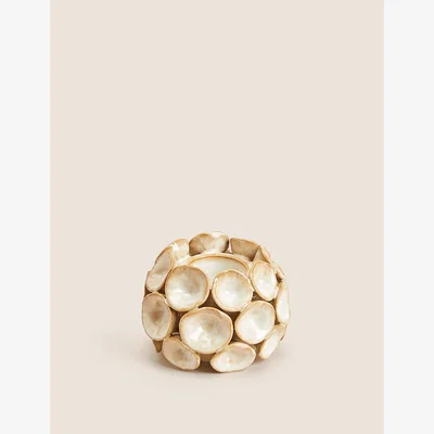 Marks & Spencer M&S Petal Candle Holder - Beige, Beige