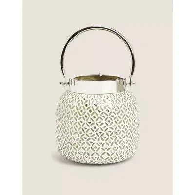 Marks & Spencer M&S Beaded Large Lantern - Grey Mix, Grey Mix