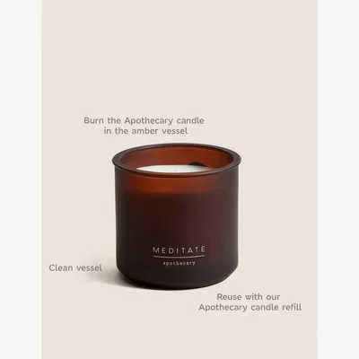 Marks & Spencer Apothecary Meditate Refillable Candle - Amber, Amber