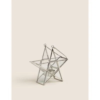 Marks & Spencer M&S Star Small Tealight Holder - Silver Mix, Silver Mix