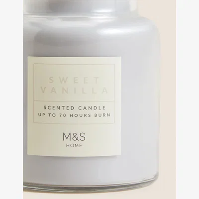 Marks & Spencer M&S Sweet Vanilla Jar Candle - Grey, Grey