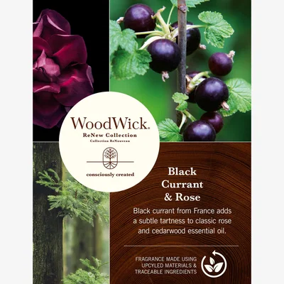 Marks & Spencer Woodwick ReNEW Blackcurrant & Rose Large Jar Candle - Brown, Brown