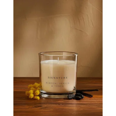 Marks & Spencer Signature Mimosa, Vanilla & Tonka Boxed Candle - Orange Mix, Orange Mix