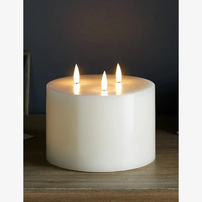 Marks & Spencer Lights4Fun TruGlow&reg; 3 Wick LED Candle - Ivory, Ivory