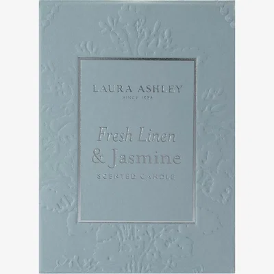 Marks & Spencer Laura Ashley Josette Fresh Linen & Jasmine Scented Candle - Light Blue, Light Blue