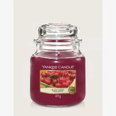 Marks & Spencer Yankee Candle Black Cherry Original Medium Jar Candle - Cherry Red, Cherry Red