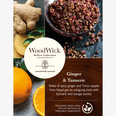 Marks & Spencer Woodwick ReNew Ginger & Turmeric Medium Jar Candle - Brown, Brown
