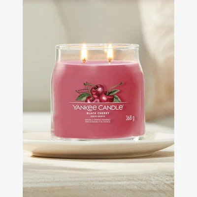 Marks & Spencer Yankee Candle Black Cherry Signature Medium Jar Scented Candle - Cherry Red, Cherry Red