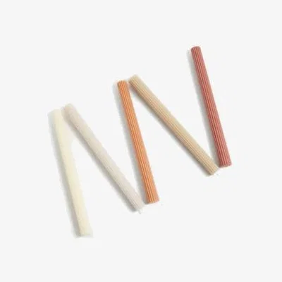 Marks & Spencer M&S Set of 5 Ridged Dinner Candles - Multi, Multi,Multi/Brights,Multi/Neutral,Multi/Pastel