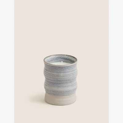 Marks & Spencer M&S X Fired Earth Under The Wave Scented Candle - Blue, Blue